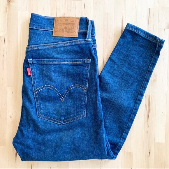 Levi’s Mile High Super Skinny High-Waisted Blue Jeans Size 27 - Picture 2 of 4